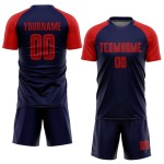 Jersey Rot Marine Uniform Fußball Sublimation Custom Jersey Rot Marine Uniform Fußball Sublimation Custom