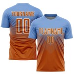 Sublimation Blau Uniform Jersey Orange-Creme Fußball Licht Texas Custom Sublimation Blau Uniform Jersey Orange-Creme Fußball Licht Texas Custom