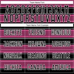 Und Linie Fußball Benutzerdefinierte Schwarz Sublimation Rosa-Weiß Formen Jersey Uniform Und Linie Fußball Benutzerdefinierte Schwarz Sublimation Rosa-Weiß Formen Jersey Uniform