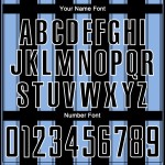 Uniform Hellblau-Weiß Custom Line Jersey Sublimation Fußball Schwarz Uniform Hellblau-Weiß Custom Line Jersey Sublimation Fußball Schwarz