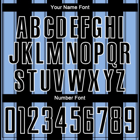 Uniform Hellblau-Weiß Custom Line Jersey Sublimation Fußball Schwarz Uniform Hellblau-Weiß Custom Line Jersey Sublimation Fußball Schwarz