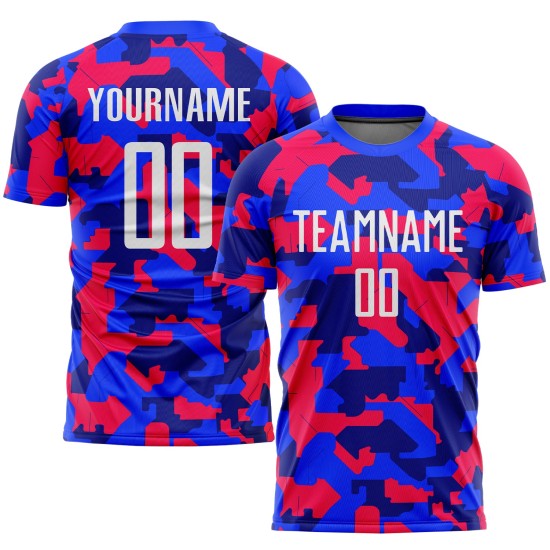 Service Sublimation Fußball Camo Salute Uniform Jersey Custom Weiß-Royal To Service Sublimation Fußball Camo Salute Uniform Jersey Custom Weiß-Royal To