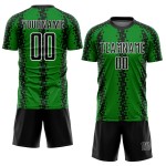 Uniform Schwarz-Weiß Geometrische Jersey Abstrakte Benutzerdefinierte Gras Grün Muster Sublimation Uniform Schwarz-Weiß Geometrische Jersey Abstrakte Benutzerdefinierte Gras Grün Muster Sublimation