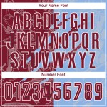 Muster Fußball Crimson-Light Blue Sublimation Scratch Uniform Jersey Graffiti Custom Muster Fußball Crimson-Light Blue Sublimation Scratch Uniform Jersey Graffiti Custom