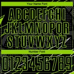 Linien Sublimation Fußball Grün Custom Jersey Uniform Neon Schwarz Linien Sublimation Fußball Grün Custom Jersey Uniform Neon Schwarz