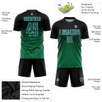 Benutzerdefinierte schwarze Kelly Fußball-Trikot Sublimation blau grün-hell Uniform Benutzerdefinierte schwarze Kelly Fußball-Trikot Sublimation blau grün-hell Uniform